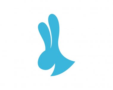 Tavşan Logosu şablon vektör simgesi tasarımı