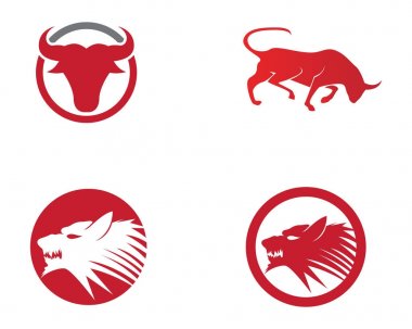 Boğa boynuzu logosu ve semboller simge uygulaması