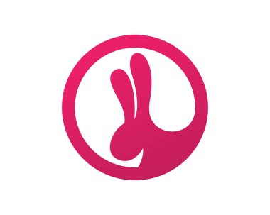 Tavşan Logosu şablon vektör simgesi tasarımı