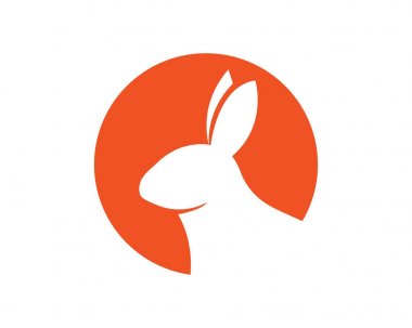 Tavşan Logosu şablon vektör simgesi tasarımı