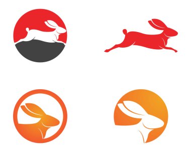 Tavşan Logosu şablon vektör simgesi tasarımı