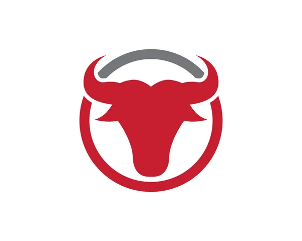 Bull Hoorn Logo Symbolen Sjabloon Pictogrammen App — Stockvector