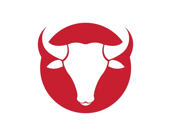 Bull Chifre Logotipo Símbolos Modelo Ícones App —  Vetores de Stock