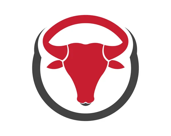 Bull Hoorn Logo Symbolen Sjabloon Pictogrammen App — Stockvector