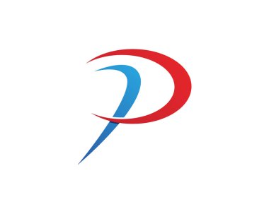 İş kurumsal harf P logo tasarlamak vektör