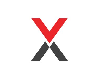 X Harfi Logo Şablonu vektör simgesi tasarımı