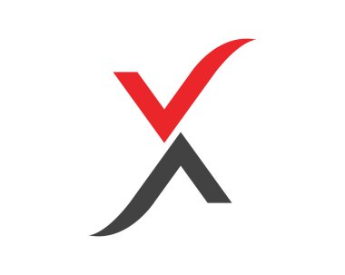 X Harfi Logo Şablonu vektör simgesi tasarımı
