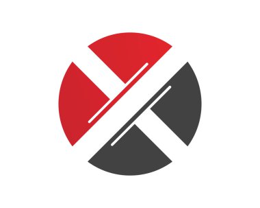 X Harfi Logo Şablonu vektör simgesi tasarımı