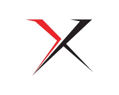 X Harfi Logo Şablonu vektör simgesi tasarımı