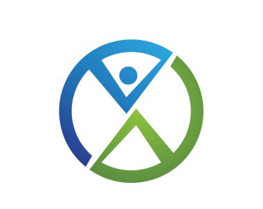 X Harfi Logo Şablonu vektör simgesi tasarımı