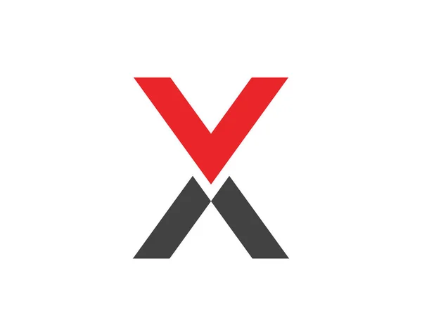 X Carta Logo Template vetor ícone design —  Vetores de Stock