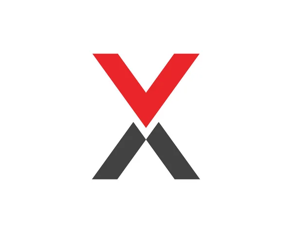 X Carta Logo Template vetor ícone design — Vetor de Stock