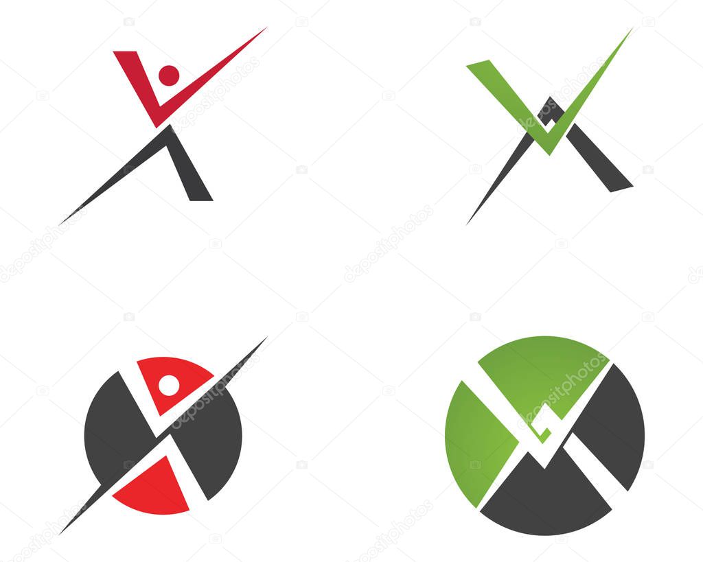 X Letter Logo Template vector icon desig
