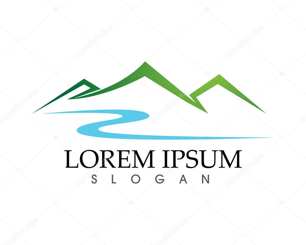 Mountain nature landscape  logo and symbols  icons template