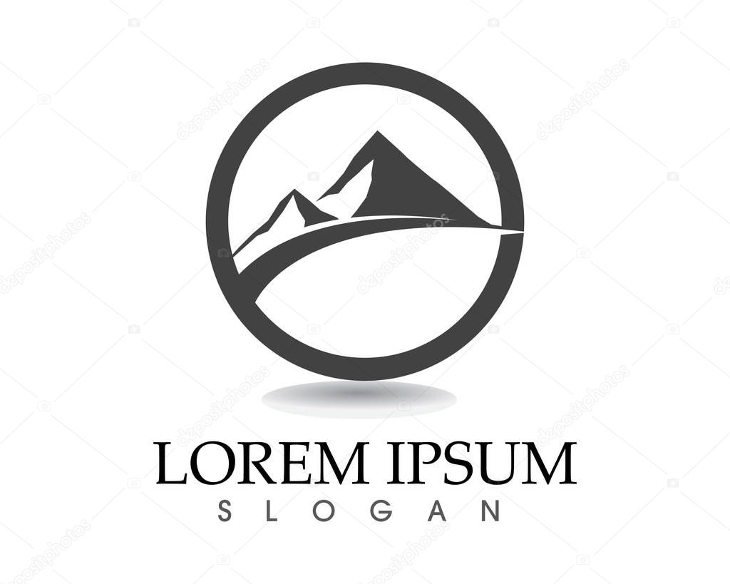 Mountain nature landscape  logo and symbols  icons template