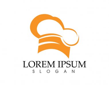 Chef şapka Logo şablonu vektör çizim uygulaması