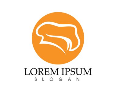 Chef şapka Logo şablonu vektör çizim uygulaması