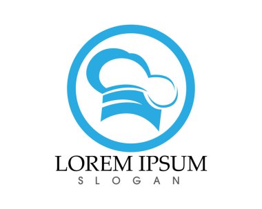 Chef şapka Logo şablonu vektör çizim uygulaması