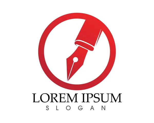Stylo plume écrire signe logo app icônes modèle — Image vectorielle