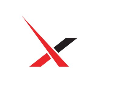 X Harfi Logo Şablonu vektör simgesi tasarımı