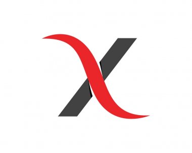 X Harfi Logo Şablonu vektör simgesi tasarımı