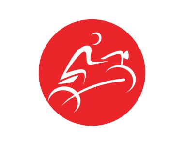 Bisiklet. Bisiklet simge vektör. Bisiklete binme kavramı. Bisiklet pat için kayıt