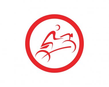 Bisiklet. Bisiklet simge vektör. Bisiklete binme kavramı. Bisiklet pat için kayıt