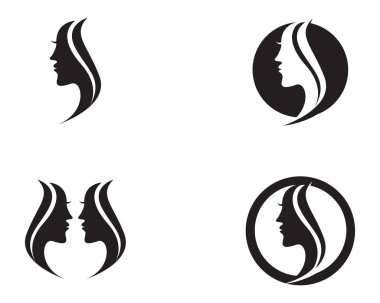 saç ve yüz logosu ve sembolleri. 