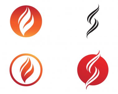 Doğa logosunu ve sembol şablonlarını ateşle