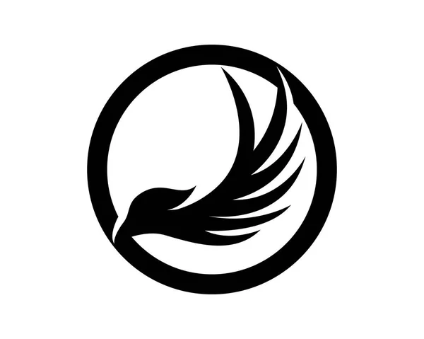 Křídla ptačí znamení abstraktní šablona ikony aplikace — Stockový vektor