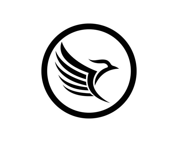 Vleugels van de vogel teken abstracte sjabloon pictogrammen app — Stockvector