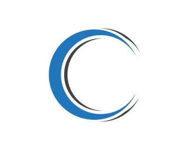 C Harfi Logo Şablon Tasarım Vektörü