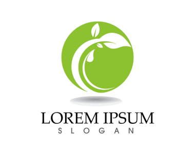 Ağaç yaprağı vektör logosu tasarımı, çevre dostu kavram.
