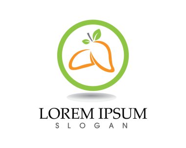 Mango meyve logo ve sembolleri şablonu