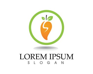 Mango meyve logo ve sembolleri şablonu