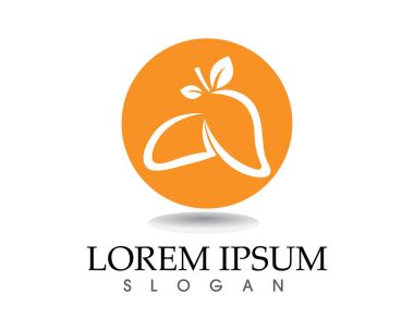Mango meyve logo ve sembolleri şablonu