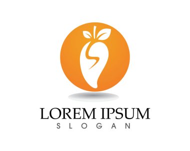 Mango meyve logo ve sembolleri şablonu