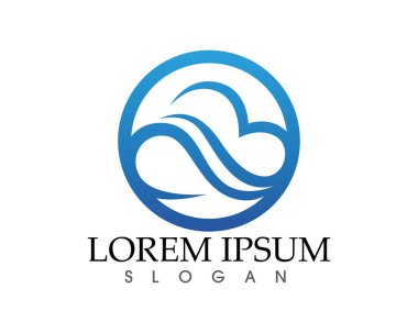 Bulut logo şablonu vektör çizim tasarım simgeler