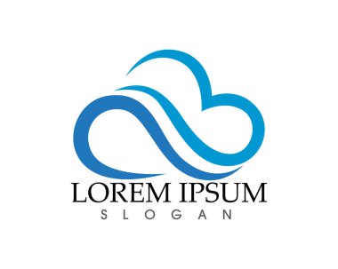 Bulut logo şablonu vektör çizim tasarım simgeler