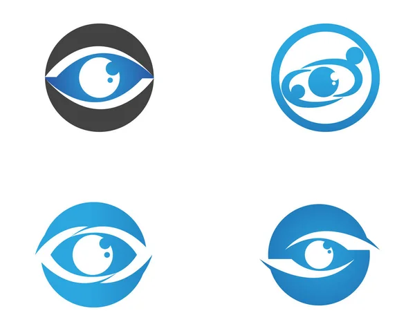 Modèle de logo et de symboles de soins des yeux application icônes vectorielles — Image vectorielle