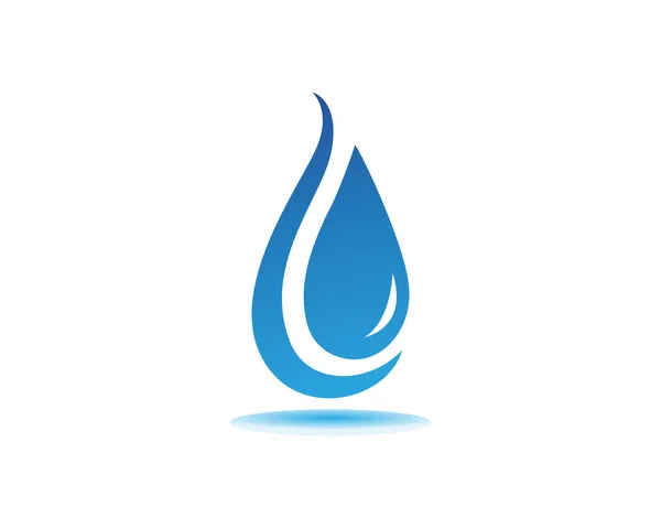 Gota de água Logotipo Modelo vetor ilustração design — Vetor de Stock