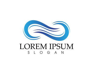 Dalgalar plaj logosu ve semboller simge uygulaması