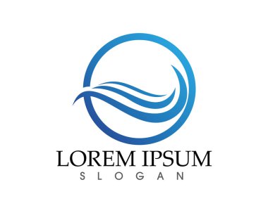 Dalgalar plaj logosu ve semboller simge uygulaması