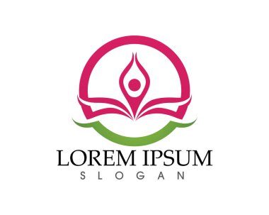 Yeşil doğa sağlık logo ve semboller insanlar yaprak