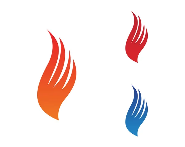 炎の性質のロゴやシンボルアイコンテンプレート — ストックベクタ