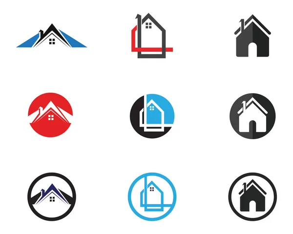 Inicio logotipo y símbolos plantilla iconos aplicación — Vector de stock