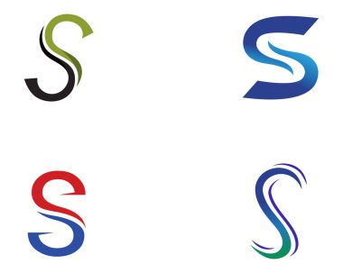 S logosu ve sembolleri şablon vektör simgeler