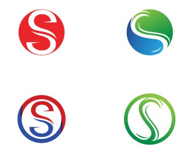 S logosu ve sembolleri şablon vektör simgeler