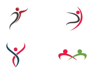 Sağlık personeli logosu ve sembolleri simgeler 