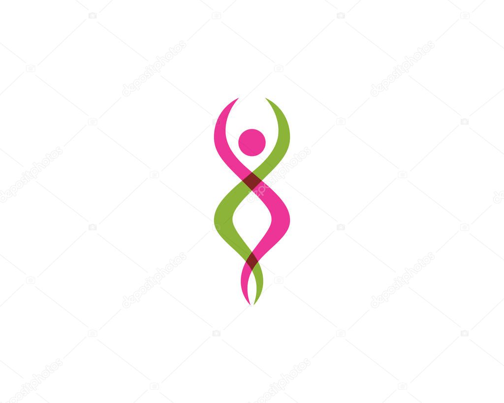 Health people logo and symbols template icons